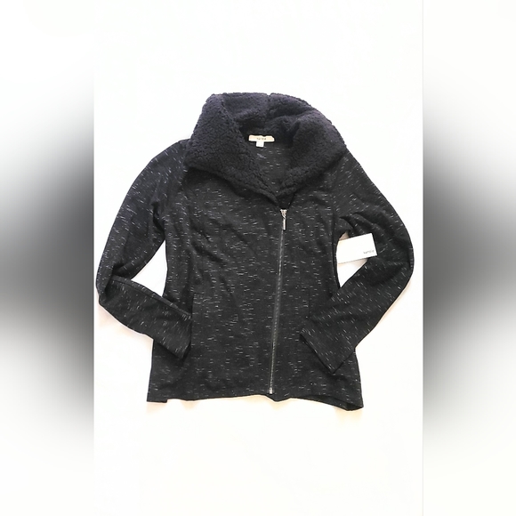 NWT! Shearling Soft Collar Kensie Women's Stretch Zipper Moto Jacket Siz… - Picture 1 of 9